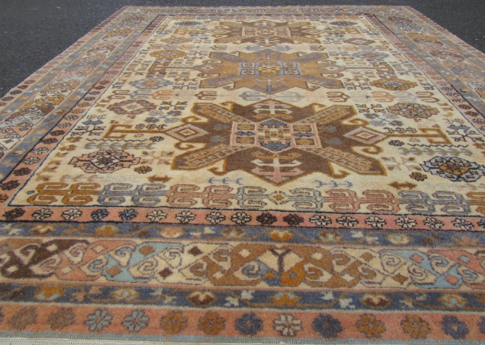 ANTIQUE CAUCASIAN ARMENIAN ERIVAN RUG. WARM SOFT COLOURS. View VI