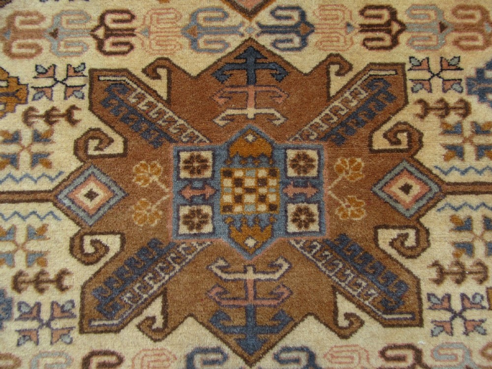 ANTIQUE CAUCASIAN ARMENIAN ERIVAN RUG. WARM SOFT COLOURS. View IX