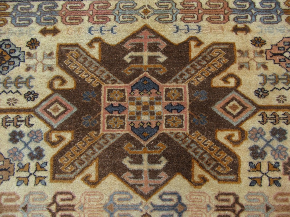 ANTIQUE CAUCASIAN ARMENIAN ERIVAN RUG. WARM SOFT COLOURS. View X