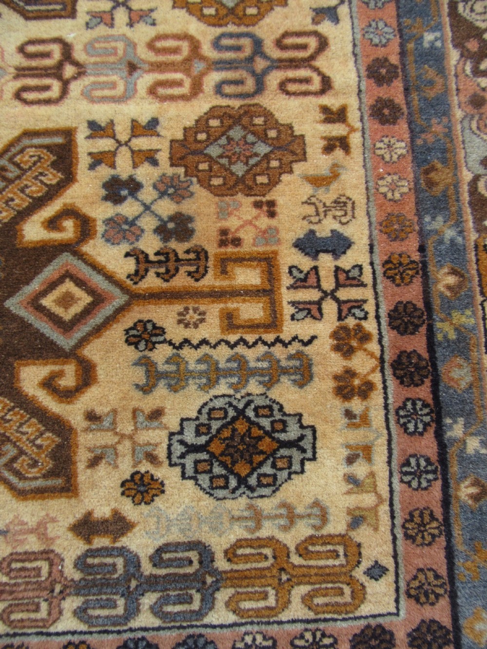 ANTIQUE CAUCASIAN ARMENIAN ERIVAN RUG. WARM SOFT COLOURS. View XIII