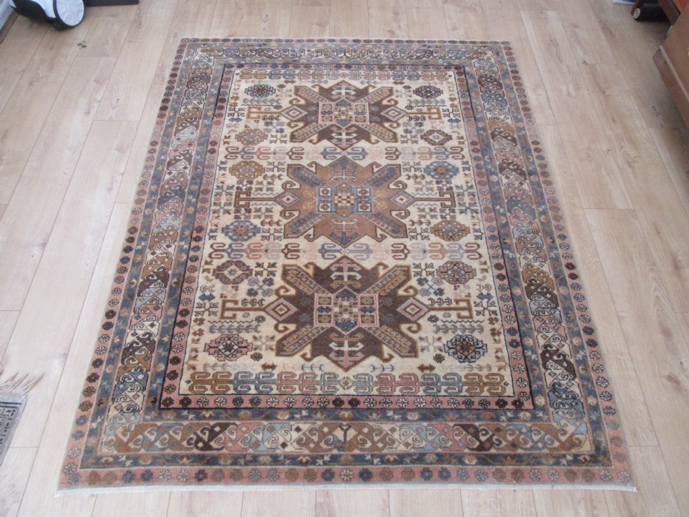 ANTIQUE CAUCASIAN ARMENIAN ERIVAN RUG. WARM SOFT COLOURS. View XXIV