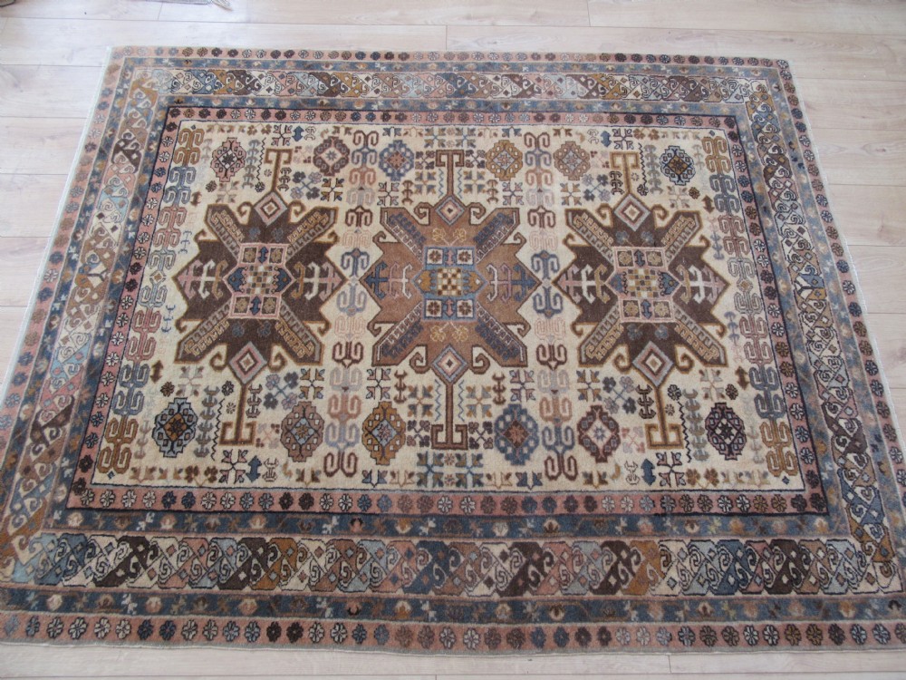 ANTIQUE CAUCASIAN ARMENIAN ERIVAN RUG. WARM SOFT COLOURS. View XXV