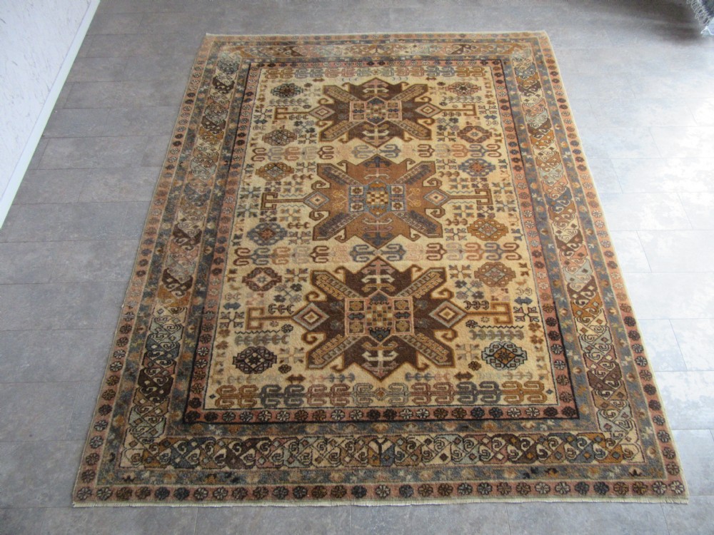 ANTIQUE CAUCASIAN ARMENIAN ERIVAN RUG. WARM SOFT COLOURS. View XXVI
