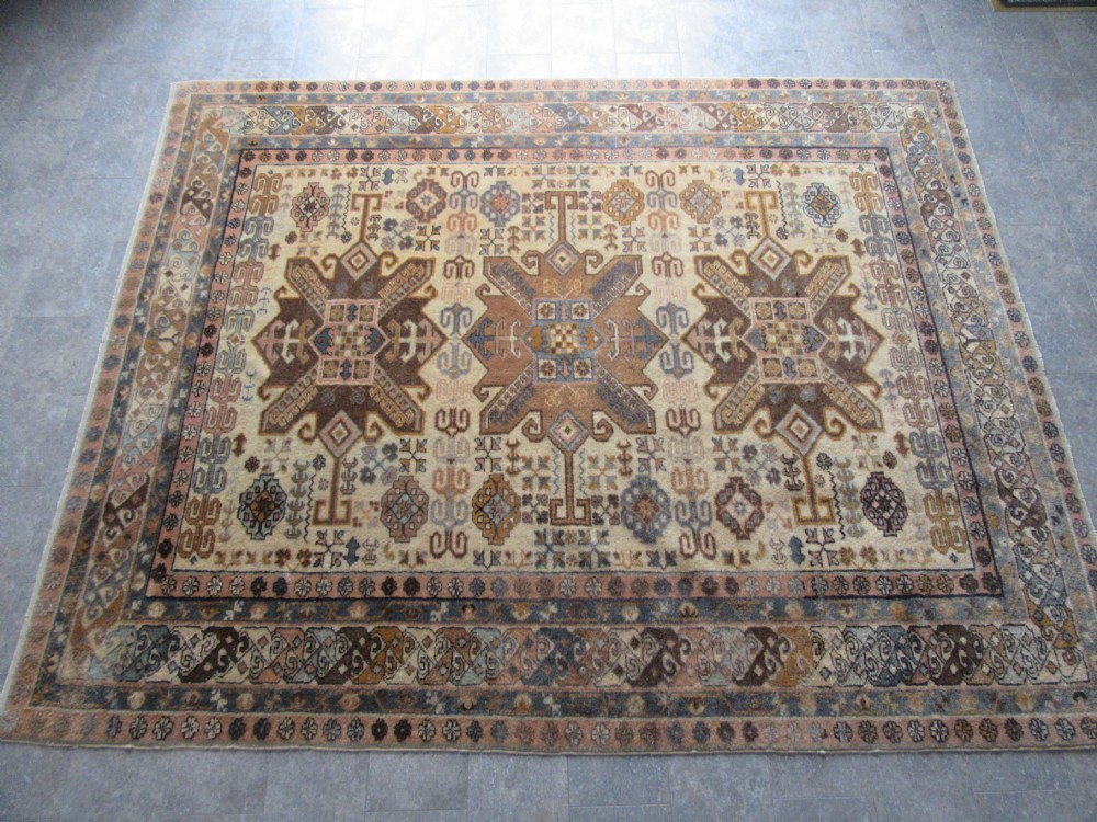 ANTIQUE CAUCASIAN ARMENIAN ERIVAN RUG. WARM SOFT COLOURS. View XXVII