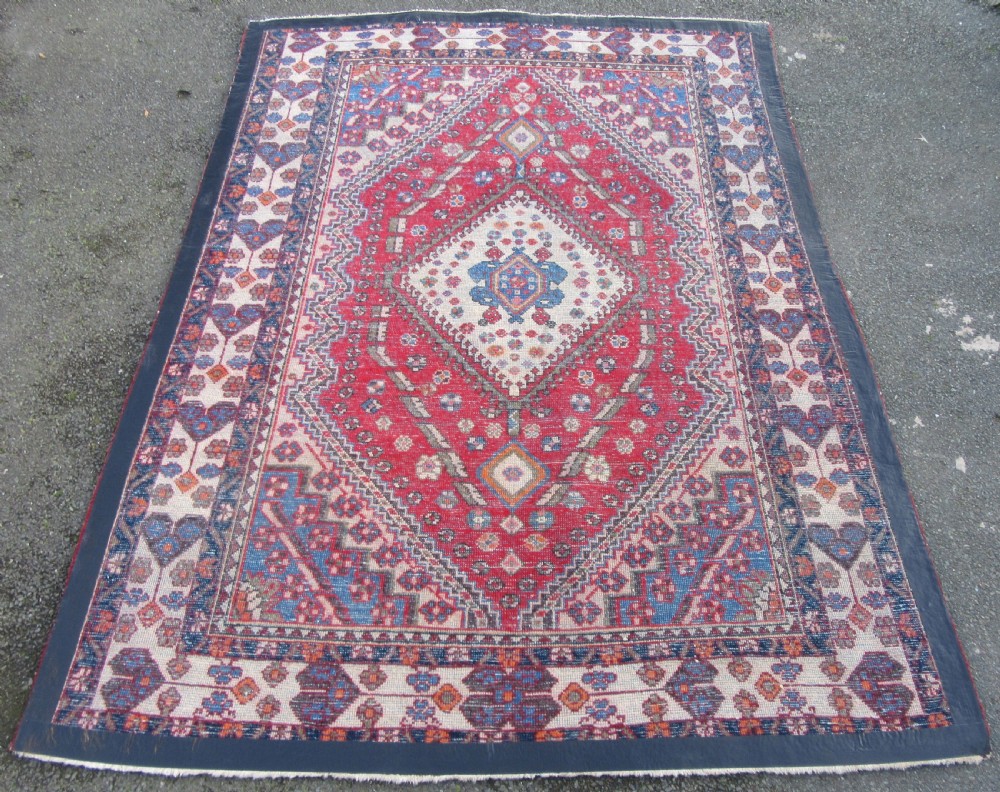 ANTIQUE COUNTRY HOUSE BAKHTIARI KURDISH RUG WITH A QASHQAI RUG PATTERN. 208CM X 159CM. View XX