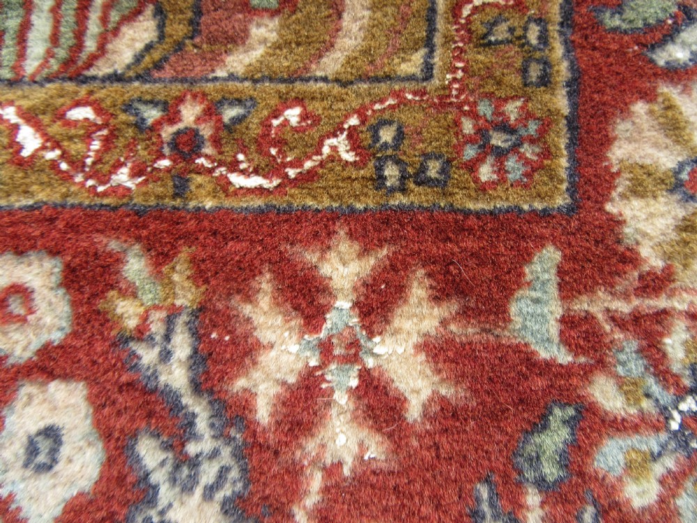 OLD INDIAN KASHMIR SILK & WOOL TREE OF LIFE DESIGN RUG. 180CM X 125CM. View XXII