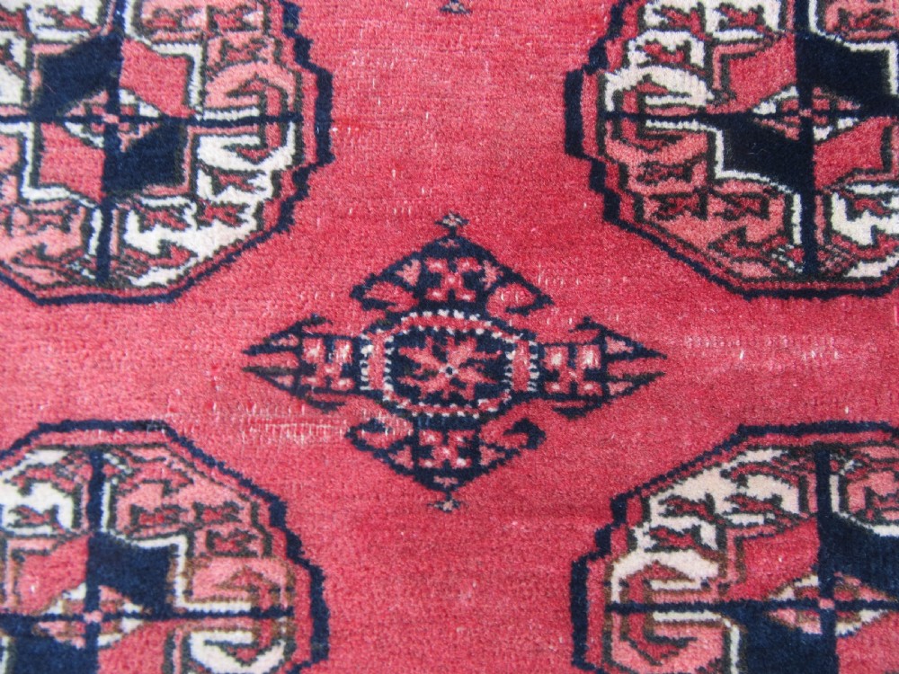 ANTIQUE COUNTRY HOUSE SHABBY CHIC AFGHAN TEKKE TURKMEN RUG. View IX