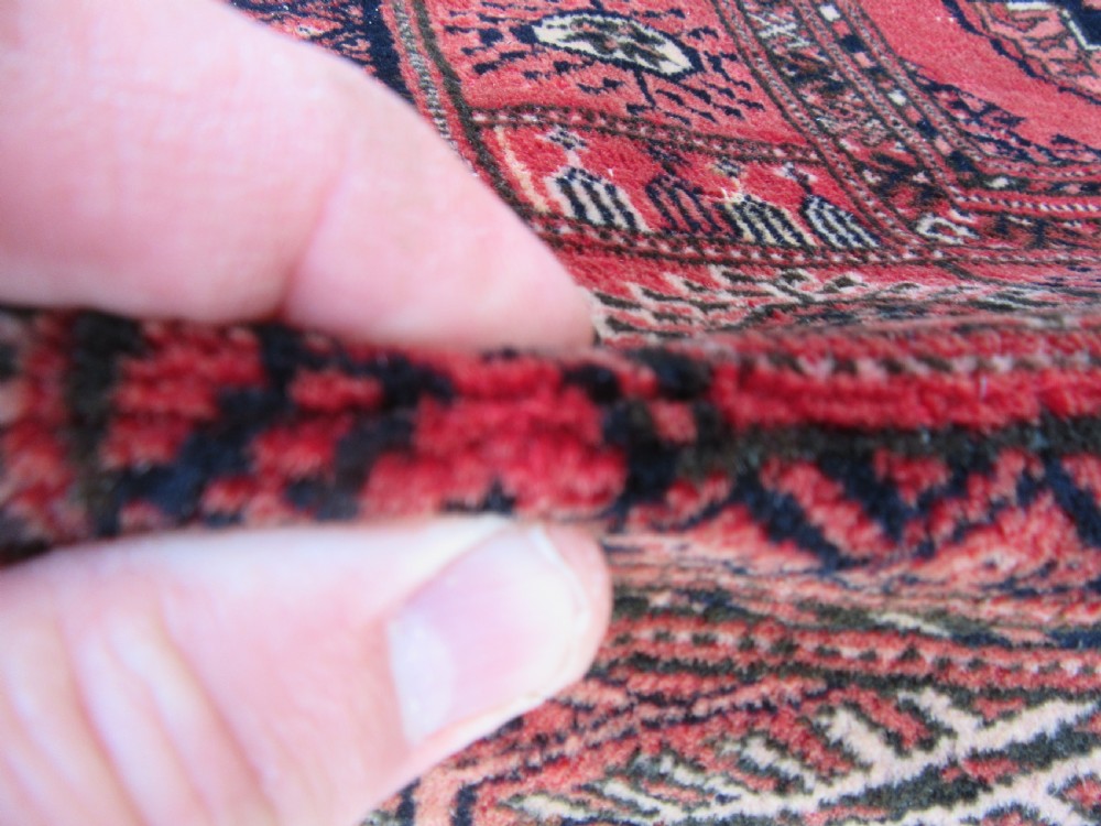 ANTIQUE COUNTRY HOUSE SHABBY CHIC AFGHAN TEKKE TURKMEN RUG. View XIV