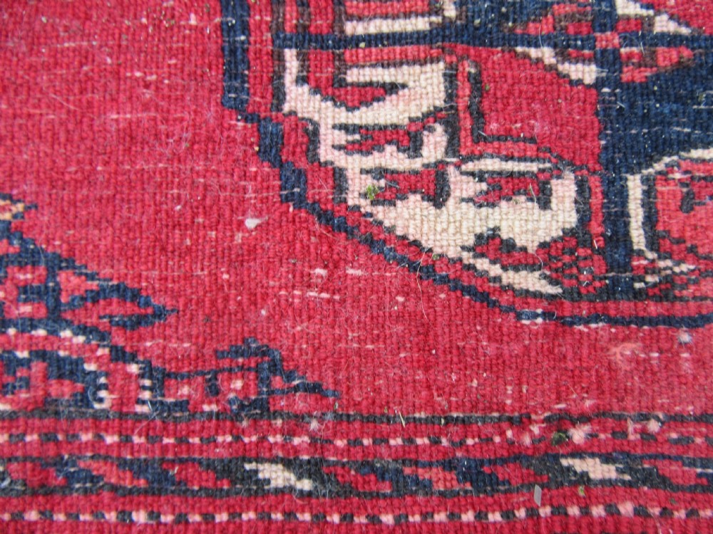ANTIQUE COUNTRY HOUSE SHABBY CHIC AFGHAN TEKKE TURKMEN RUG. View XXIV