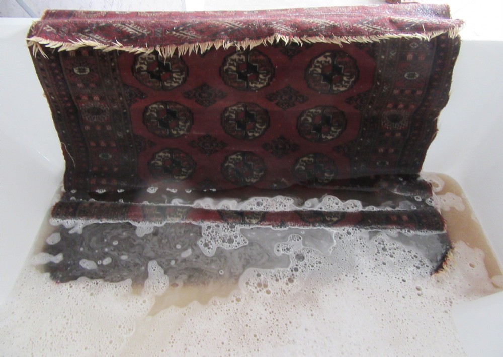 ANTIQUE COUNTRY HOUSE SHABBY CHIC AFGHAN TEKKE TURKMEN RUG. View XXXI