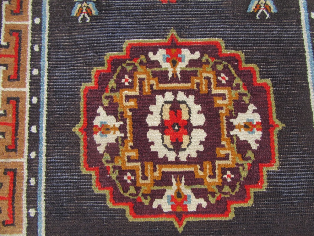 ANTIQUE COUNTRY HOUSE CHINESE TIBETAN RUG. WITH FLOWER SPRIGS & BUTTERFLIES View VII