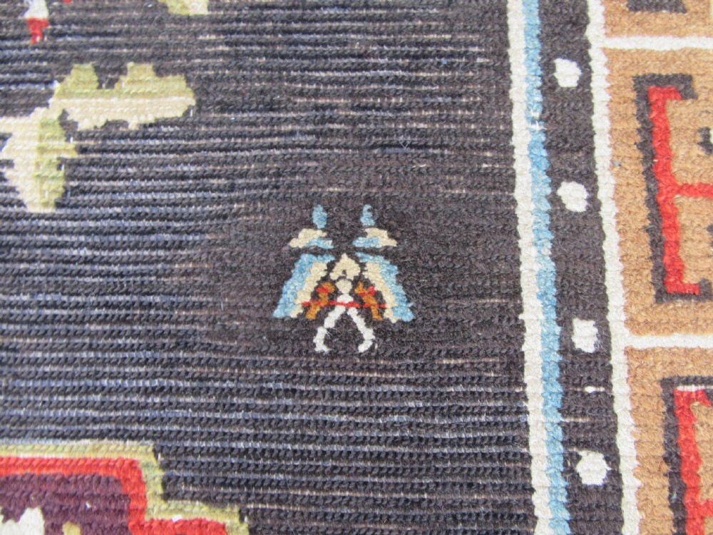 ANTIQUE COUNTRY HOUSE CHINESE TIBETAN RUG. WITH FLOWER SPRIGS & BUTTERFLIES View VIII