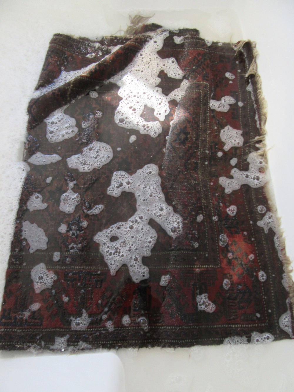 ANTIQUE COUNTRY HOUSE SHABBY CHIC BALUCH RUG. STAR ROSETTE DESIGN View XXIV