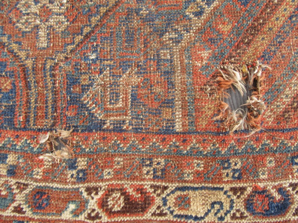 ANTIQUE COUNTRY HOUSE SHABBY CHIC QASHQAI RUG. PLETHORA OF BIRD MOTIFS. View XII