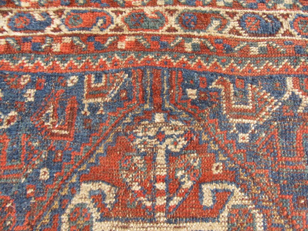ANTIQUE COUNTRY HOUSE SHABBY CHIC QASHQAI RUG. PLETHORA OF BIRD MOTIFS. View XVIII
