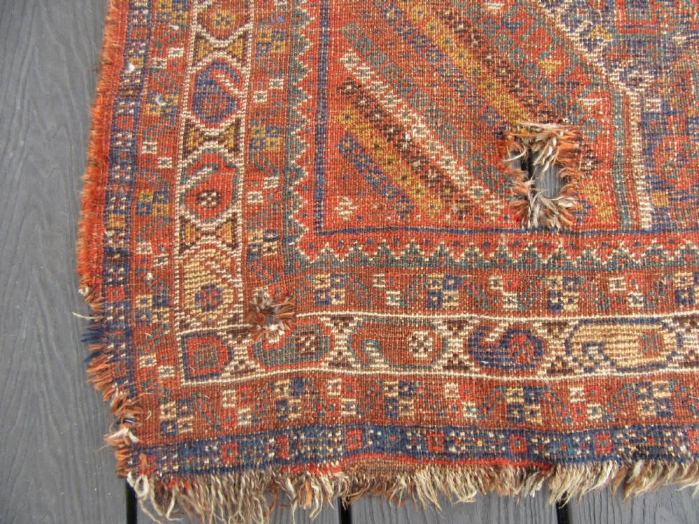 ANTIQUE COUNTRY HOUSE SHABBY CHIC QASHQAI RUG. PLETHORA OF BIRD MOTIFS. View XX