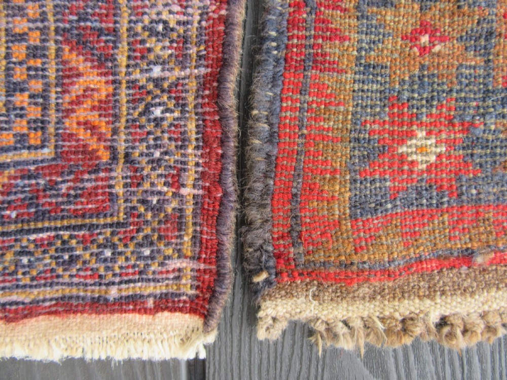 A GROUP OF THREE SMALL OLD BALUCH SCATTER RUGS. GREAT FOR SCATTERING OVER LARGER RUG View XII