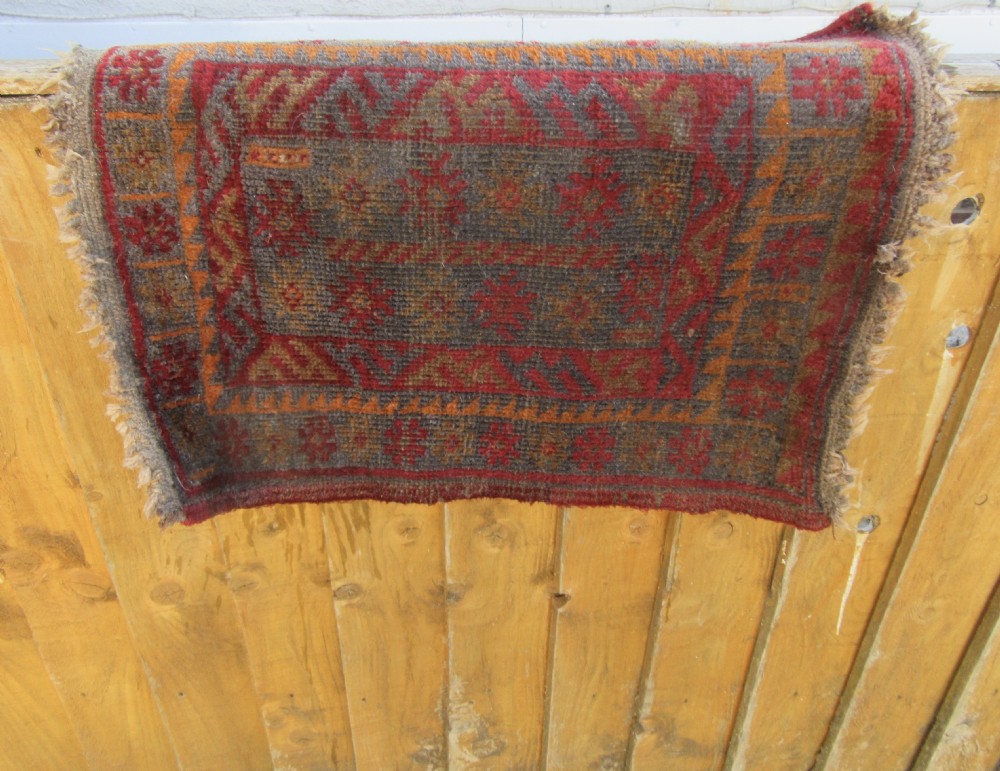 A GROUP OF THREE SMALL OLD BALUCH SCATTER RUGS. GREAT FOR SCATTERING OVER LARGER RUG View XIX