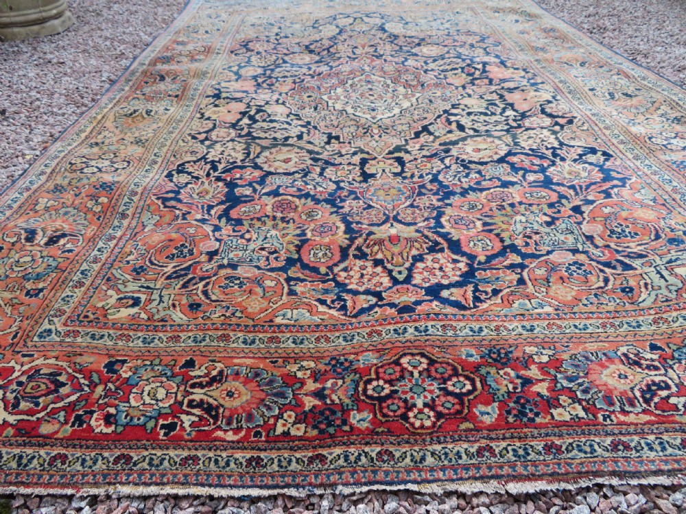 ANTIQUE KASHAN RUG. BEAUTIFUL SOFT ABRASHED COLOURS. KURK WOOL. View VI