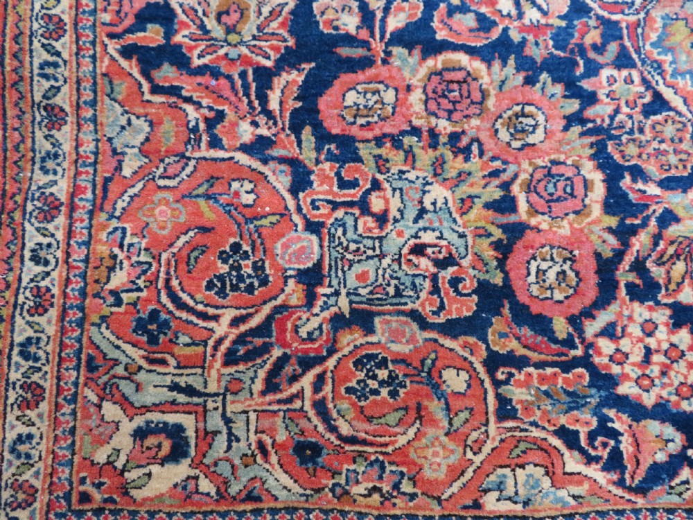 ANTIQUE KASHAN RUG. BEAUTIFUL SOFT ABRASHED COLOURS. KURK WOOL. View XI