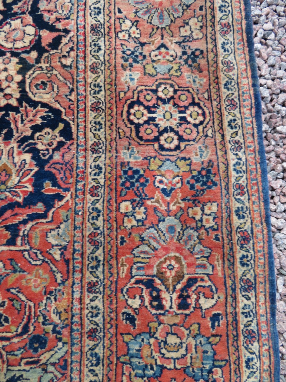 ANTIQUE KASHAN RUG. BEAUTIFUL SOFT ABRASHED COLOURS. KURK WOOL. View XIV