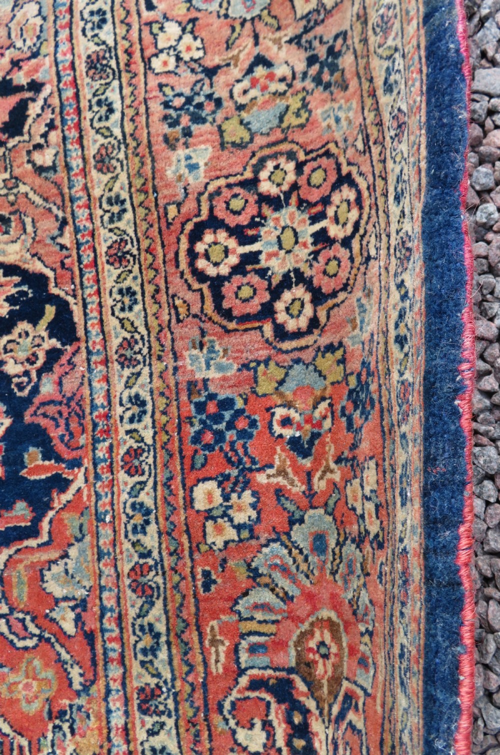 ANTIQUE KASHAN RUG. BEAUTIFUL SOFT ABRASHED COLOURS. KURK WOOL. View XV
