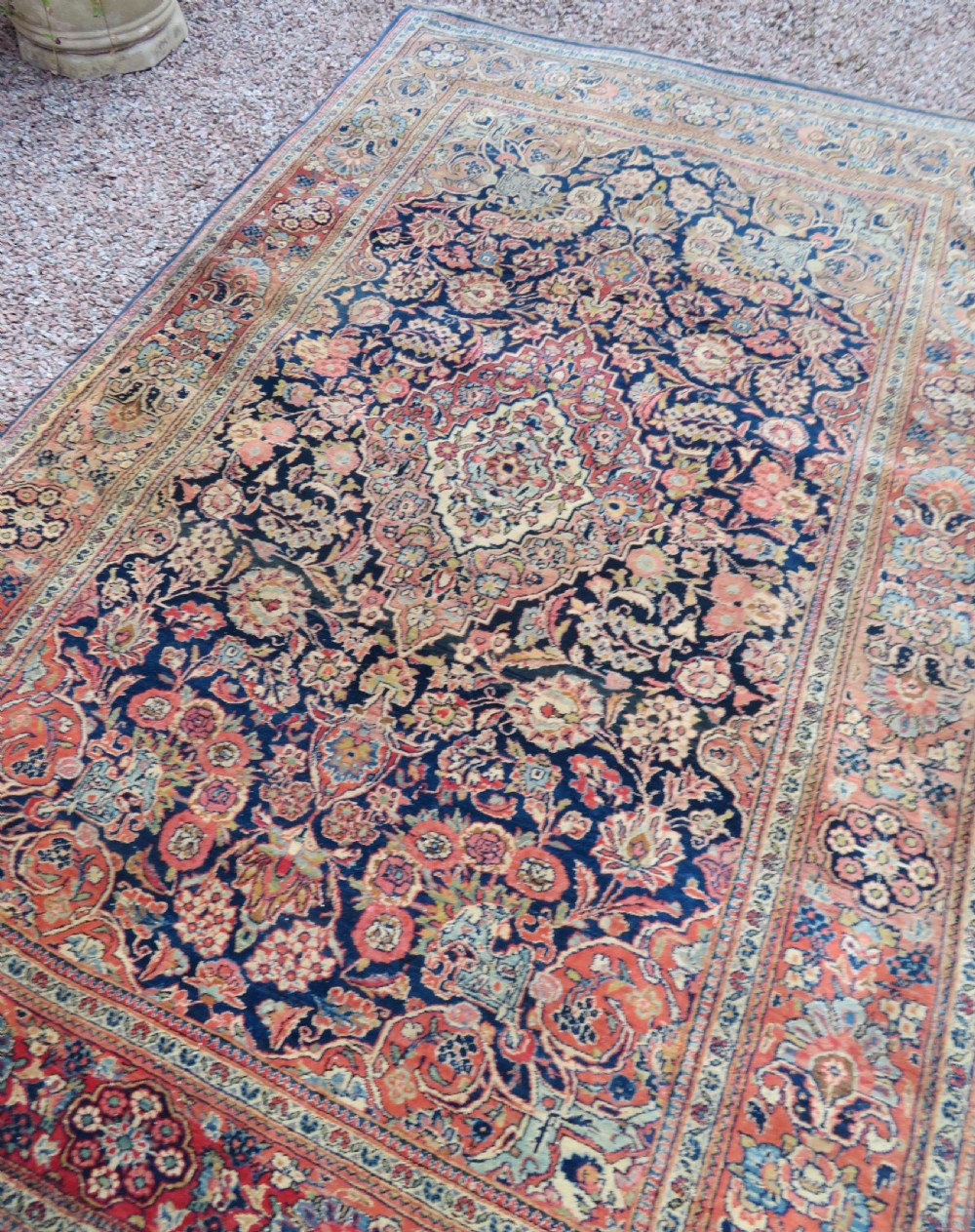 ANTIQUE KASHAN RUG. BEAUTIFUL SOFT ABRASHED COLOURS. KURK WOOL. View XXIII