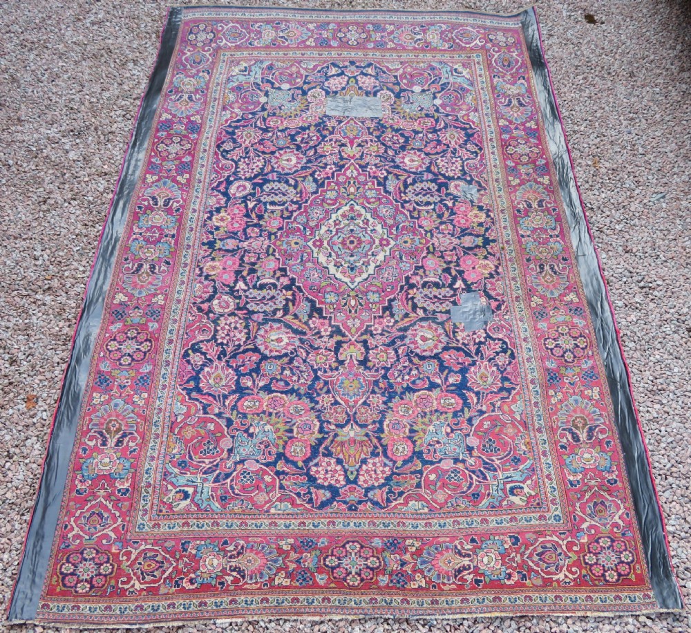 ANTIQUE KASHAN RUG. BEAUTIFUL SOFT ABRASHED COLOURS. KURK WOOL. View XXIV