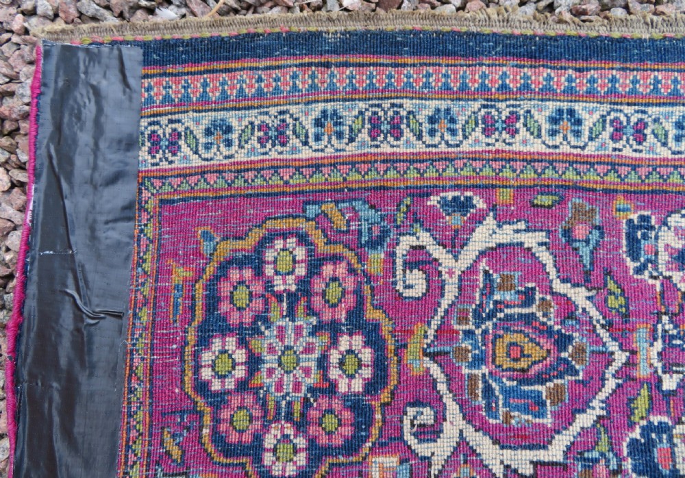 ANTIQUE KASHAN RUG. BEAUTIFUL SOFT ABRASHED COLOURS. KURK WOOL. View XXV