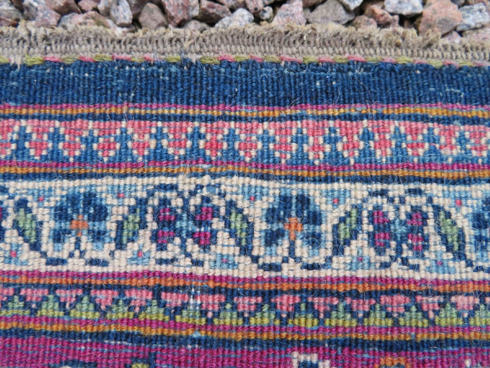ANTIQUE KASHAN RUG. BEAUTIFUL SOFT ABRASHED COLOURS. KURK WOOL. View XXVI