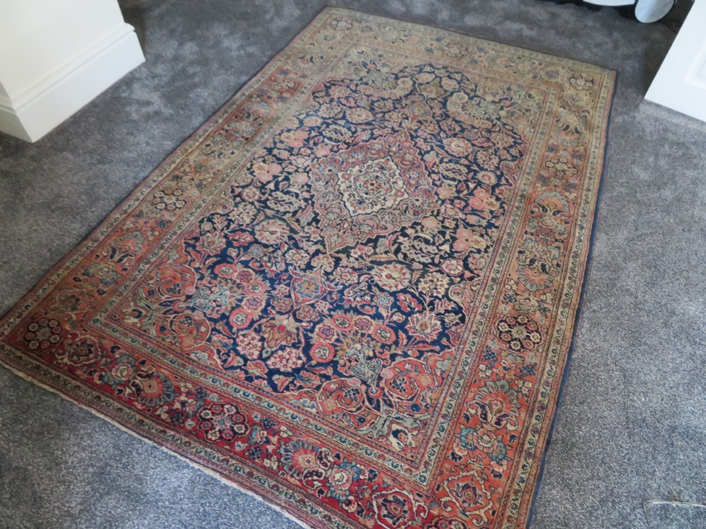 ANTIQUE KASHAN RUG. BEAUTIFUL SOFT ABRASHED COLOURS. KURK WOOL. View XXIX