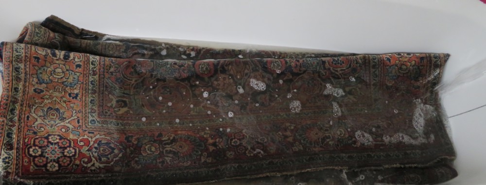 ANTIQUE KASHAN RUG. BEAUTIFUL SOFT ABRASHED COLOURS. KURK WOOL. View XXX