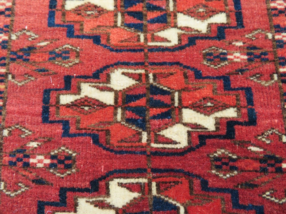 VERY FINELY WOVEN ANTIQUE TEKKE TURKMEN CHUVAL RUG. GREAT WALL ART. View III