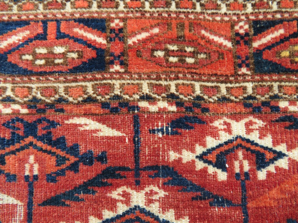VERY FINELY WOVEN ANTIQUE TEKKE TURKMEN CHUVAL RUG. GREAT WALL ART. View VI