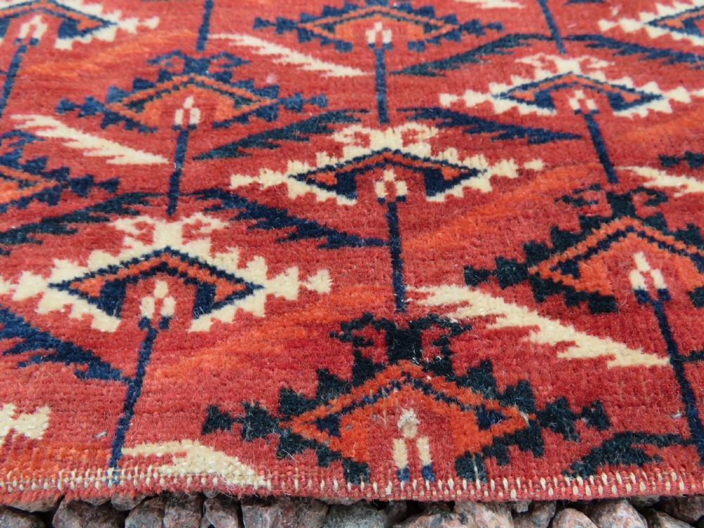 VERY FINELY WOVEN ANTIQUE TEKKE TURKMEN CHUVAL RUG. GREAT WALL ART. View IX