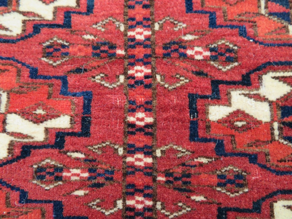 VERY FINELY WOVEN ANTIQUE TEKKE TURKMEN CHUVAL RUG. GREAT WALL ART. View XIII