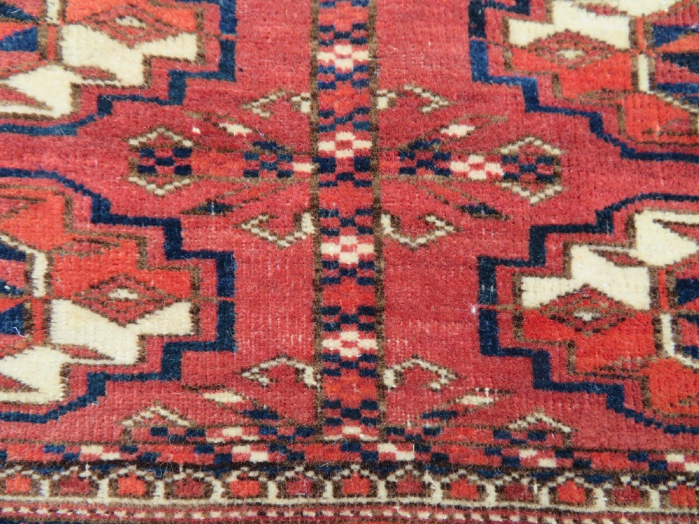 VERY FINELY WOVEN ANTIQUE TEKKE TURKMEN CHUVAL RUG. GREAT WALL ART. View XIV