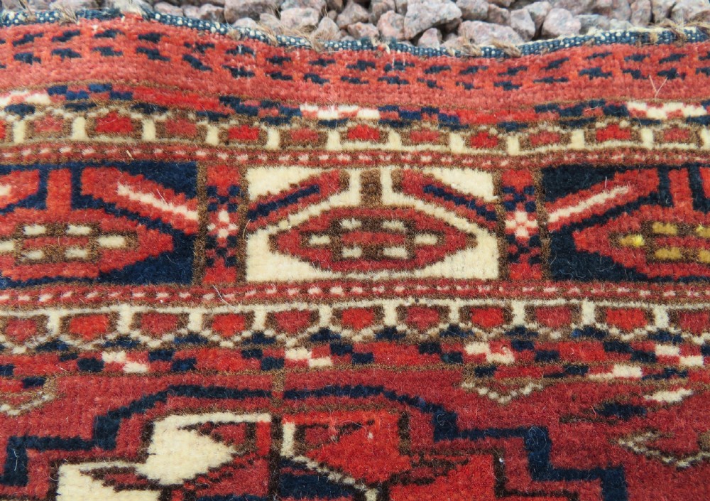 VERY FINELY WOVEN ANTIQUE TEKKE TURKMEN CHUVAL RUG. GREAT WALL ART. View XVI