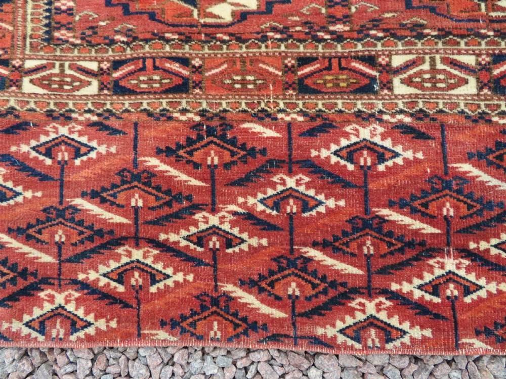 VERY FINELY WOVEN ANTIQUE TEKKE TURKMEN CHUVAL RUG. GREAT WALL ART. View XVII