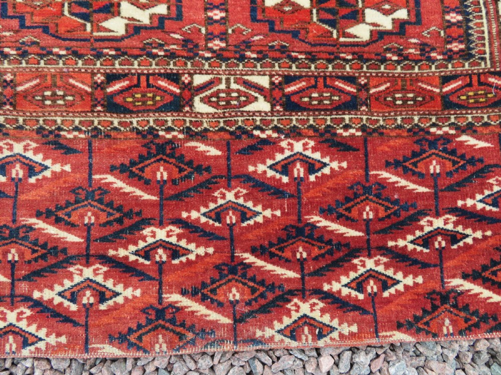 VERY FINELY WOVEN ANTIQUE TEKKE TURKMEN CHUVAL RUG. GREAT WALL ART. View XVIII