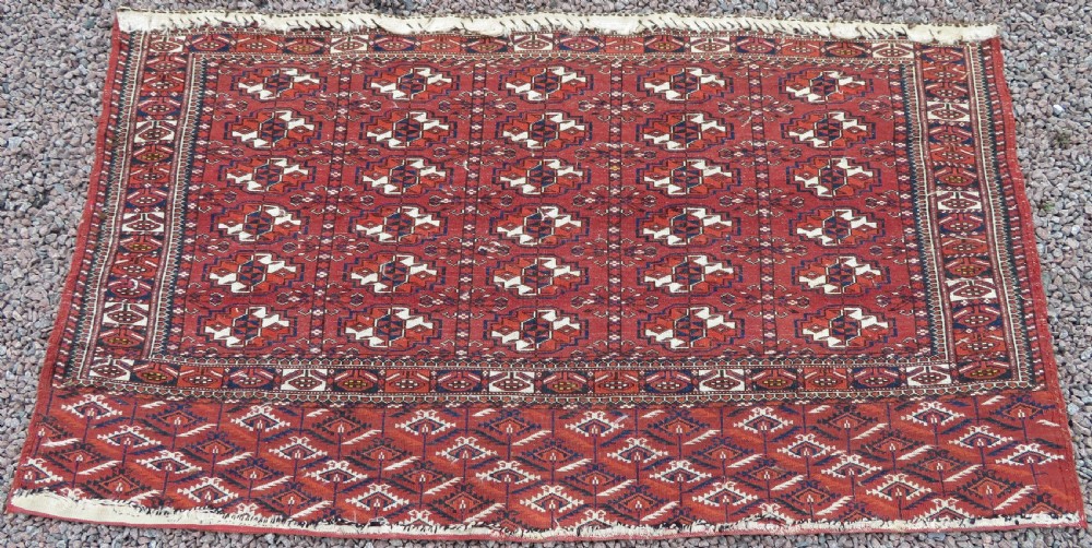 VERY FINELY WOVEN ANTIQUE TEKKE TURKMEN CHUVAL RUG. GREAT WALL ART. View XX