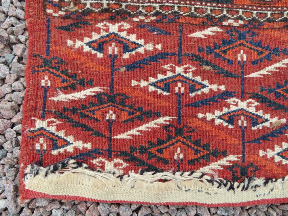 VERY FINELY WOVEN ANTIQUE TEKKE TURKMEN CHUVAL RUG. GREAT WALL ART. View XXI
