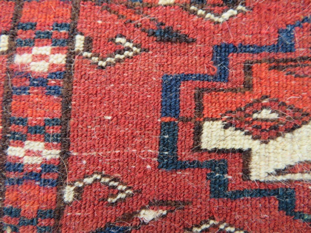 VERY FINELY WOVEN ANTIQUE TEKKE TURKMEN CHUVAL RUG. GREAT WALL ART. View XXVI