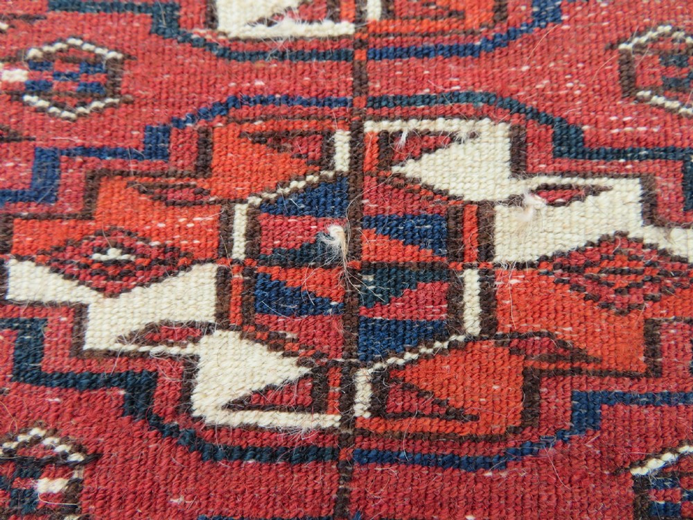 VERY FINELY WOVEN ANTIQUE TEKKE TURKMEN CHUVAL RUG. GREAT WALL ART. View XXIX
