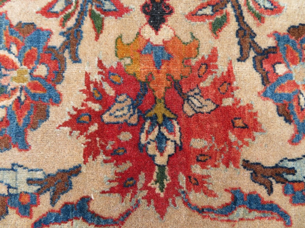 ANTIQUE NAJAFABAD ISFAHAN RUG. VERY FINE WEAVE WITH VELVETY WOOL PILE. View XII