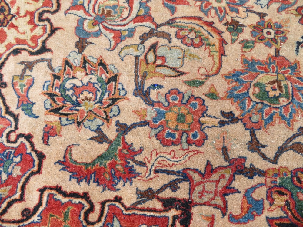 ANTIQUE NAJAFABAD ISFAHAN RUG. VERY FINE WEAVE WITH VELVETY WOOL PILE. View XVII
