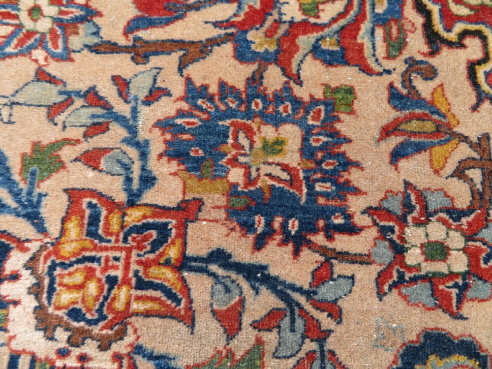 ANTIQUE NAJAFABAD ISFAHAN RUG. VERY FINE WEAVE WITH VELVETY WOOL PILE. View XXII