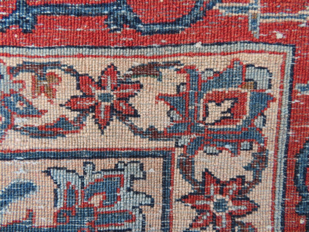 ANTIQUE NAJAFABAD ISFAHAN RUG. VERY FINE WEAVE WITH VELVETY WOOL PILE. View XXVII