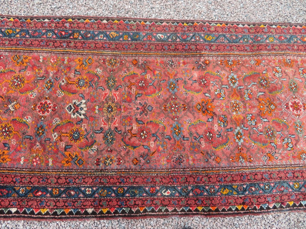 ANTIQUE KURDISH RUNNER LONG RUG. VERY UNUSUAL OVERALL LOOK & COLOURS. View IV