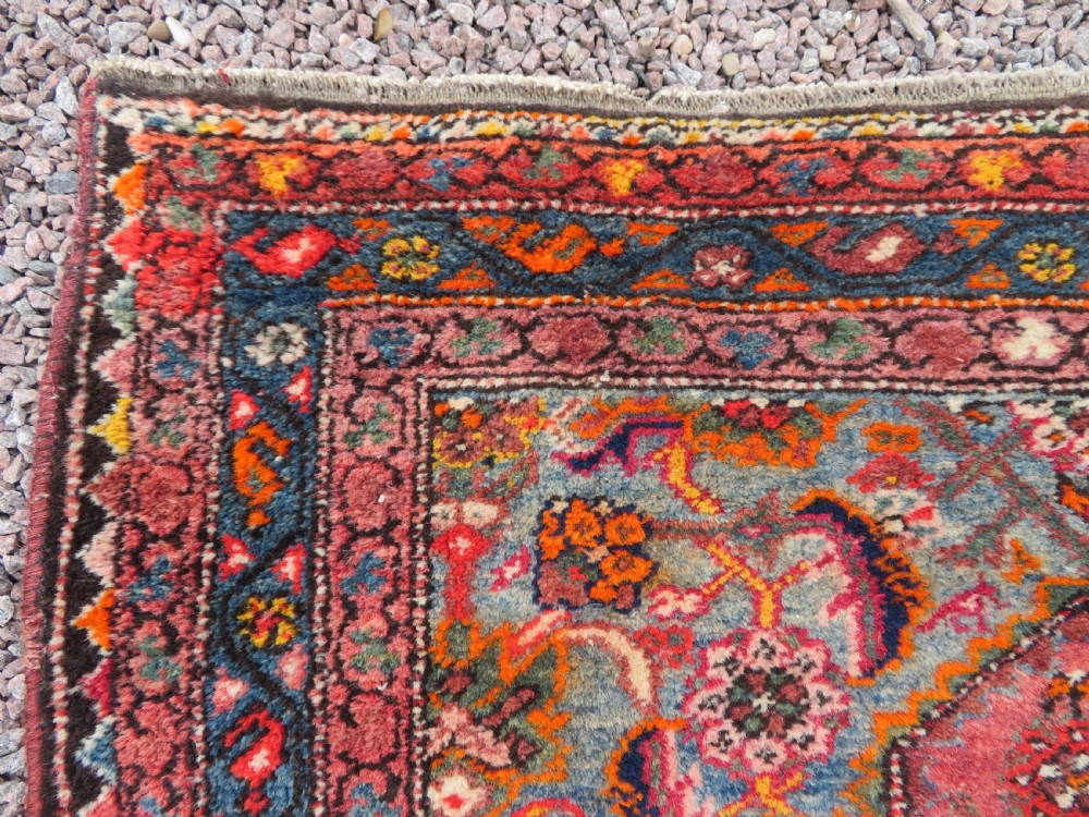 ANTIQUE KURDISH RUNNER LONG RUG. VERY UNUSUAL OVERALL LOOK & COLOURS. View XV